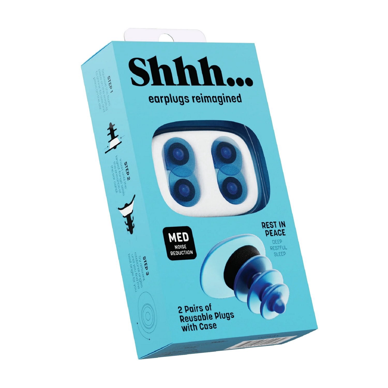 slide 5 of 5, NON BRAND Shhh... Rest In Pease Reusable Earplugs, 2Ct, 2 ct