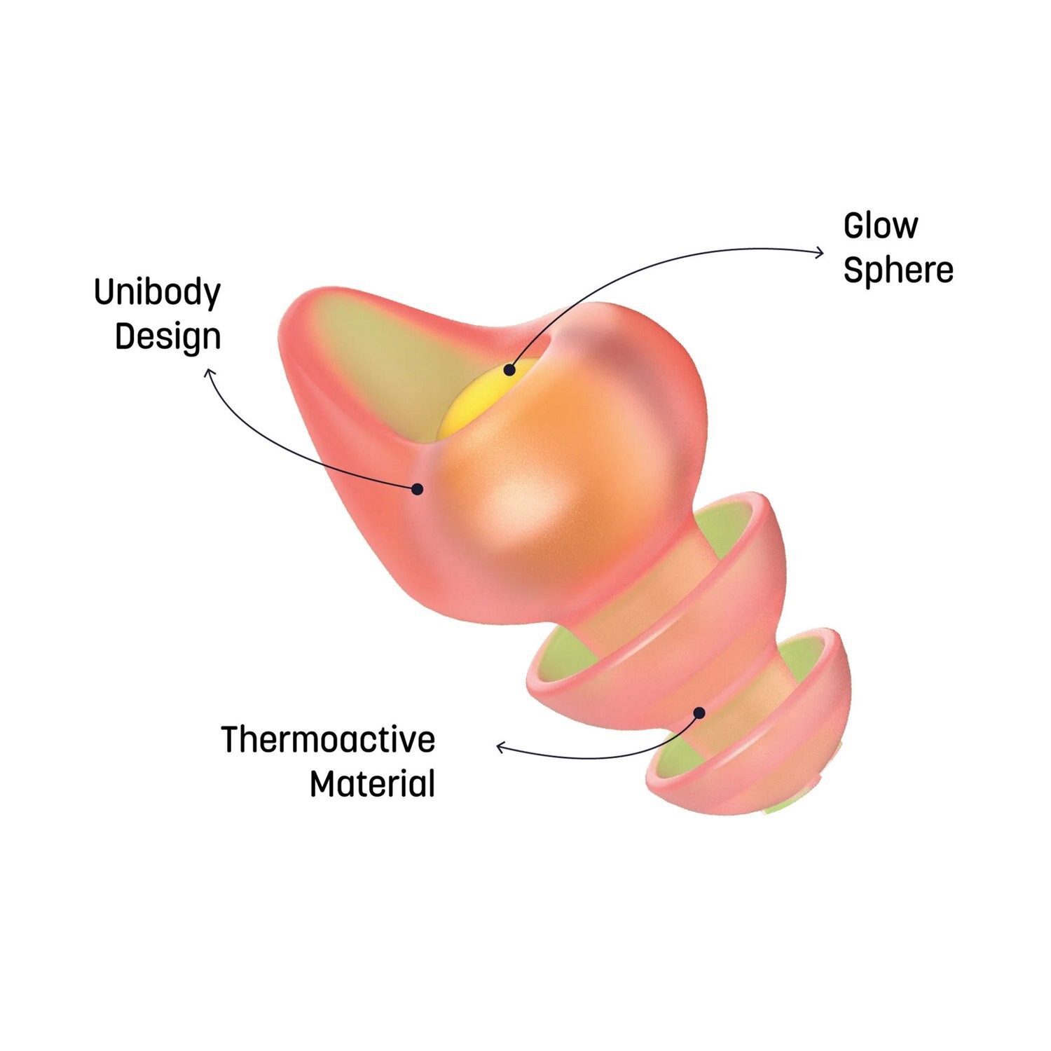 slide 5 of 5, NON BRAND Shhh... Out Like A Light Reusable Earplugs, 2Ct, 2 ct
