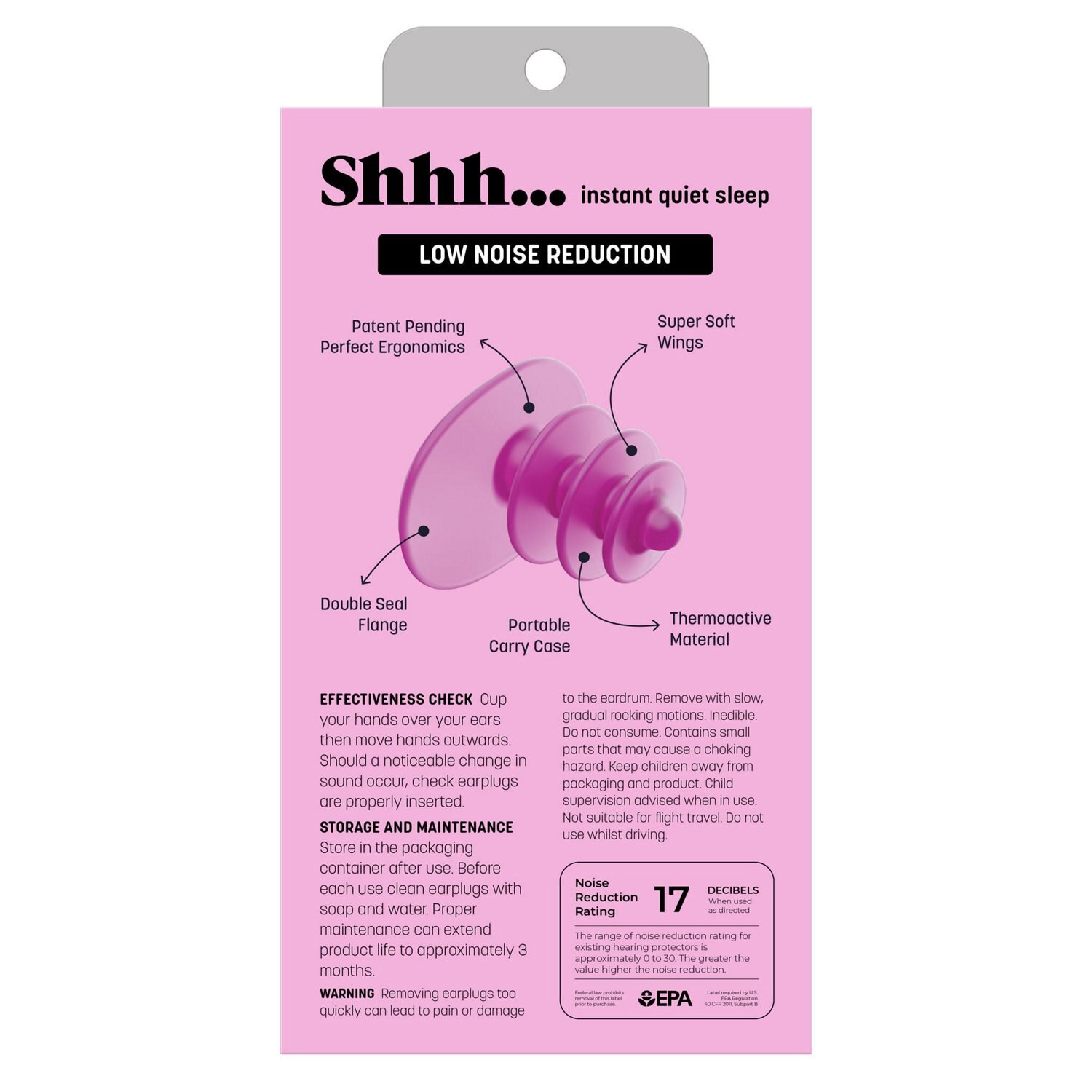 slide 2 of 5, NON BRAND Shhh... Sound Asleep Reusable Earplugs, 2Ct, 2 ct