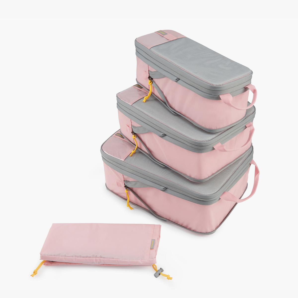 slide 2 of 3, Bagsmart 4 In 1 Compression Packing Cubes, Pink, 1 ct
