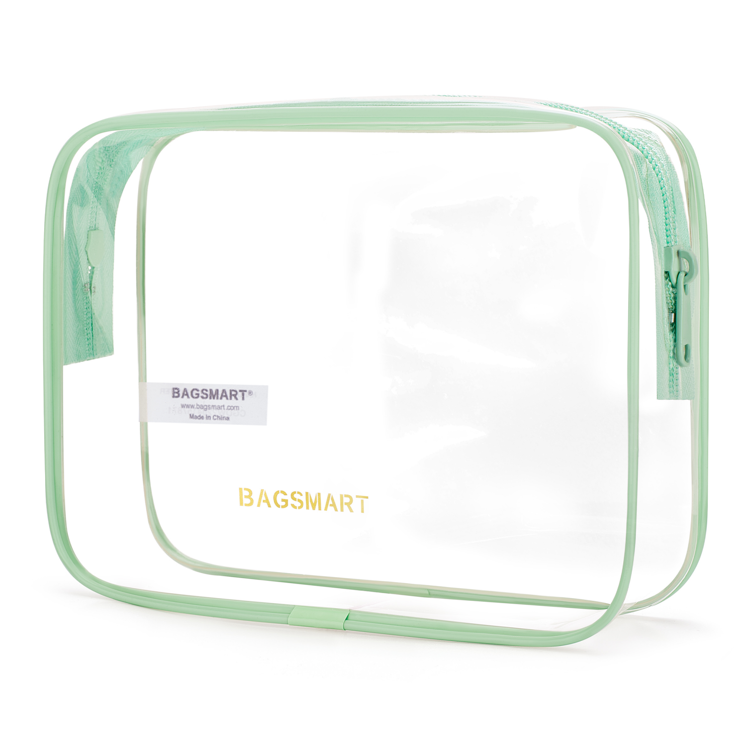 slide 3 of 3, Bagsmart Clear Toiletry Bag 2PCS SET, Clear, Green, 2 ct