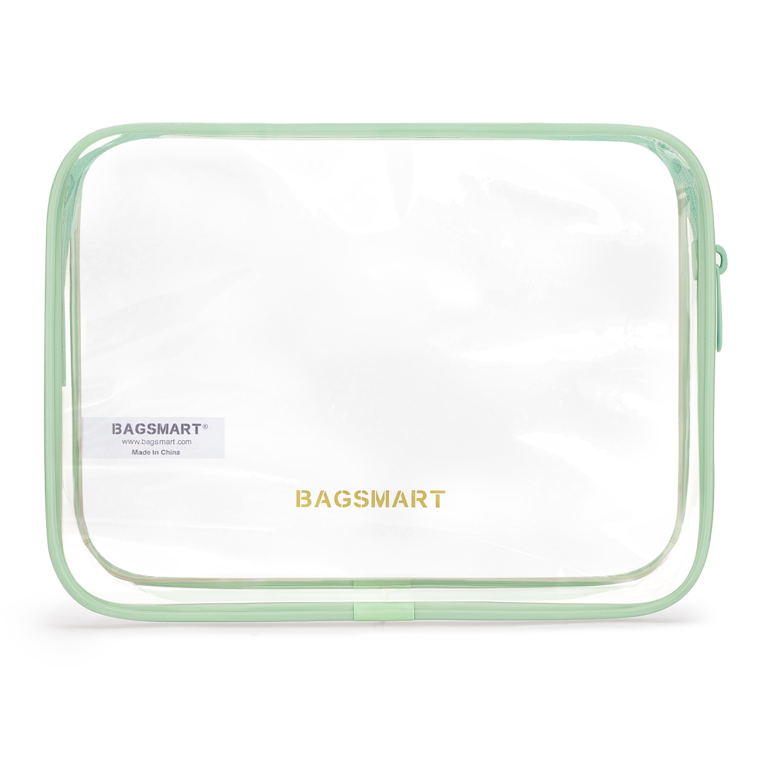 slide 1 of 3, Bagsmart Clear Toiletry Bag 2PCS SET, Clear, Green, 2 ct