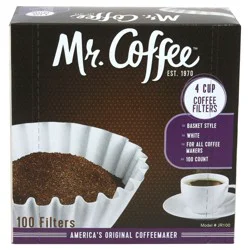 Mr. Coffee 4 Cup Basket Filters - 100 ct