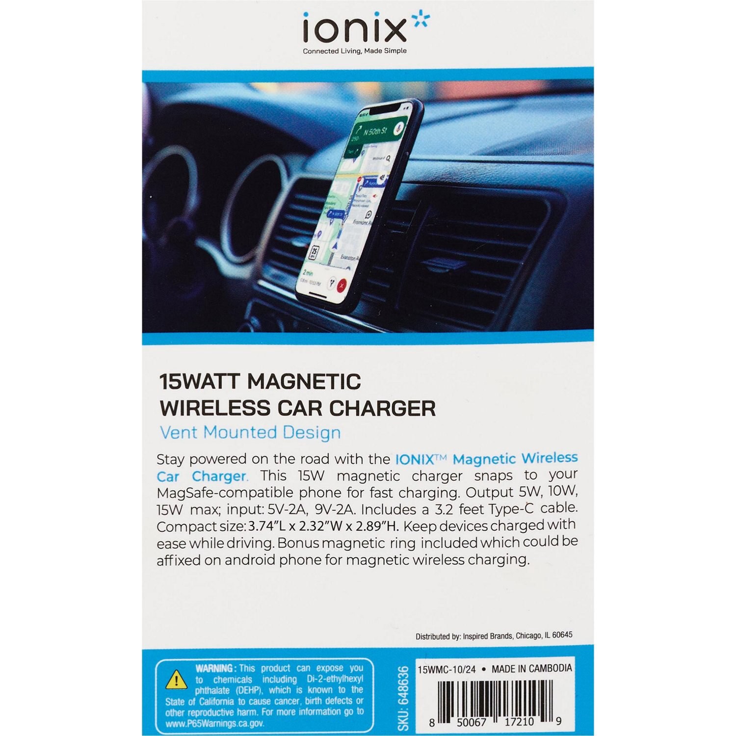 slide 5 of 7, NON BRAND Powerboost Magnetic Wireless Car Charger, 1 ct