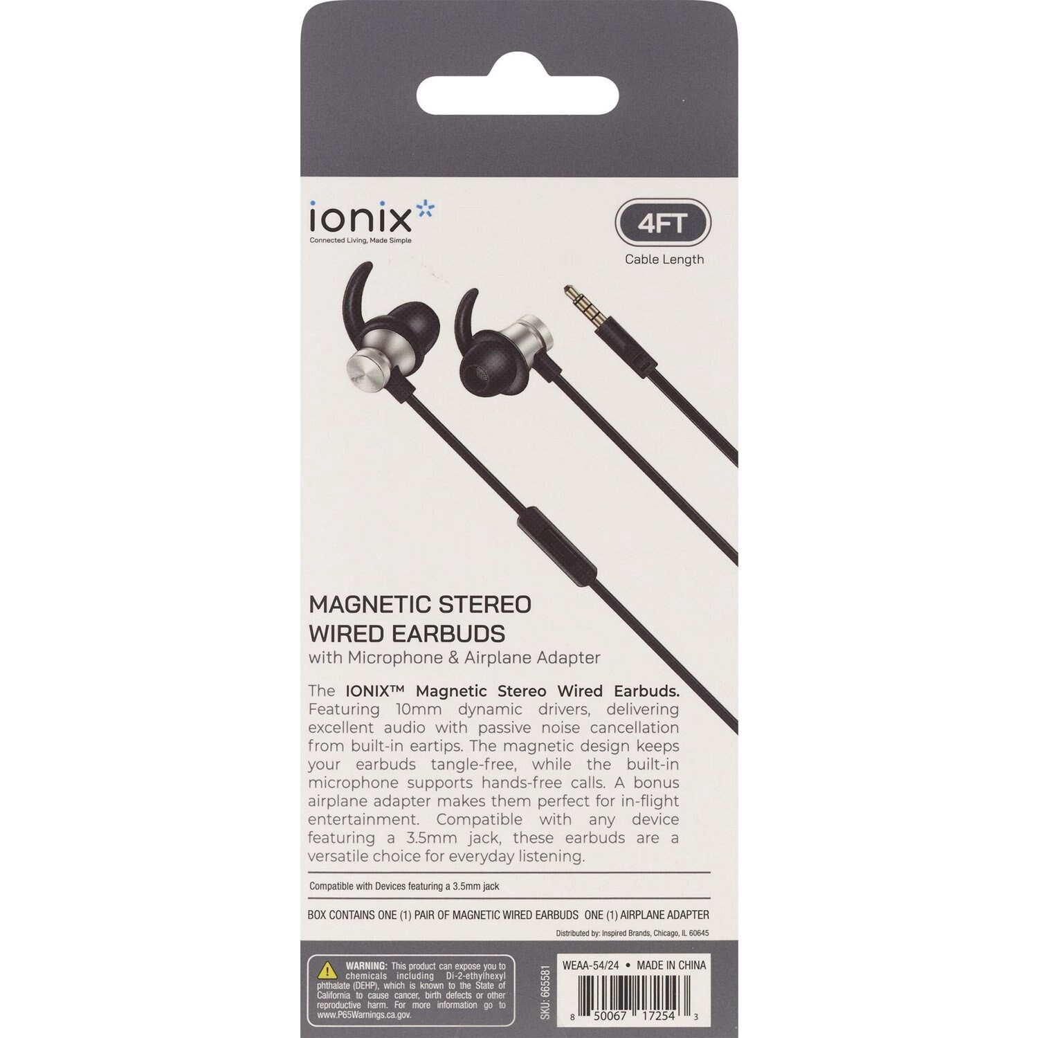 slide 4 of 6, Ionix Wired Earbuds With Mic, 1 ct