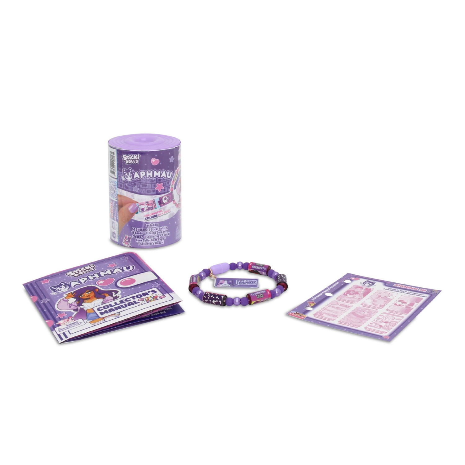 slide 1 of 6, Sticki Rolls Aphmau Sticki Band Capsule, 1 ct