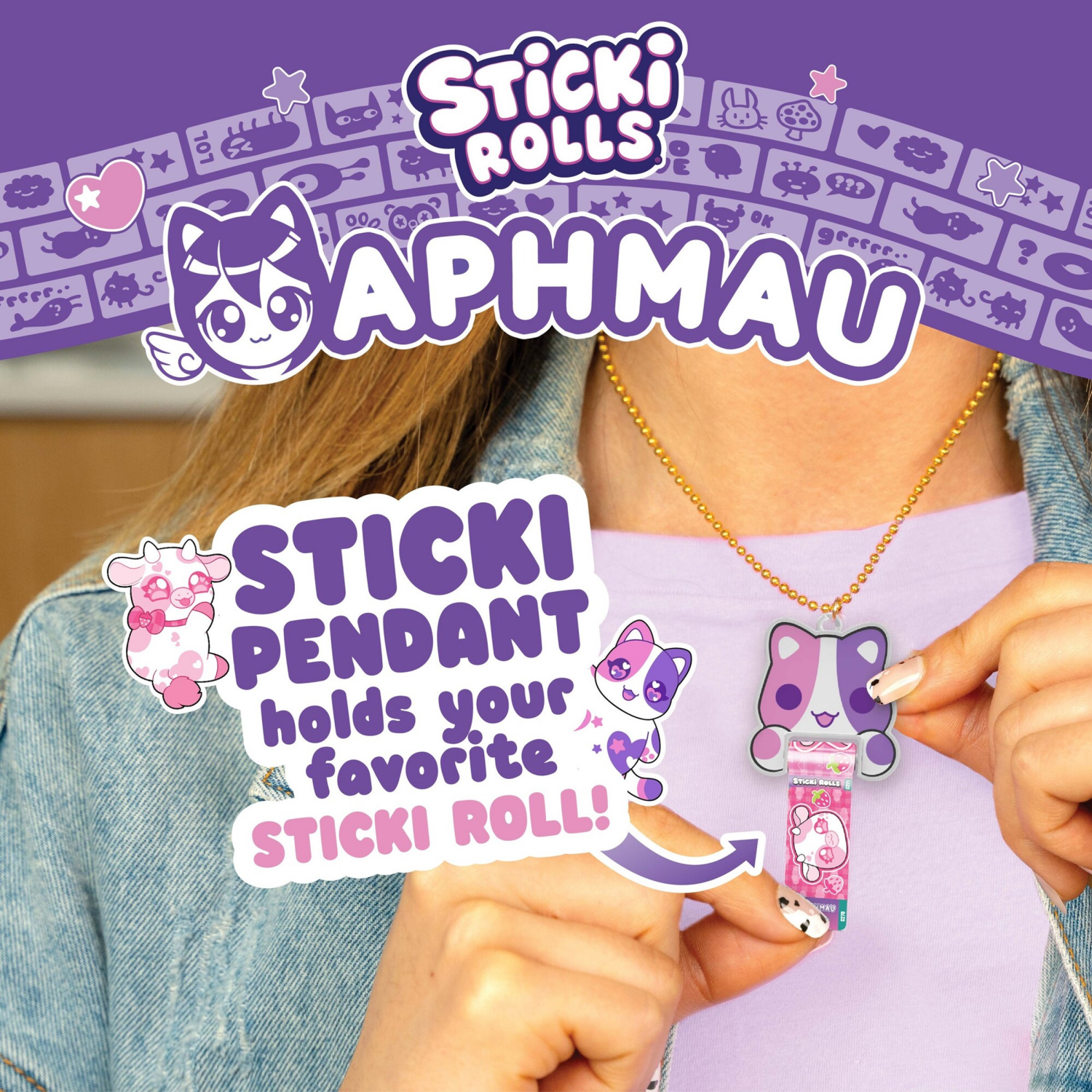 slide 7 of 7, Sticki Rolls Aphmau Sticki Pendant Pack, 1 ct