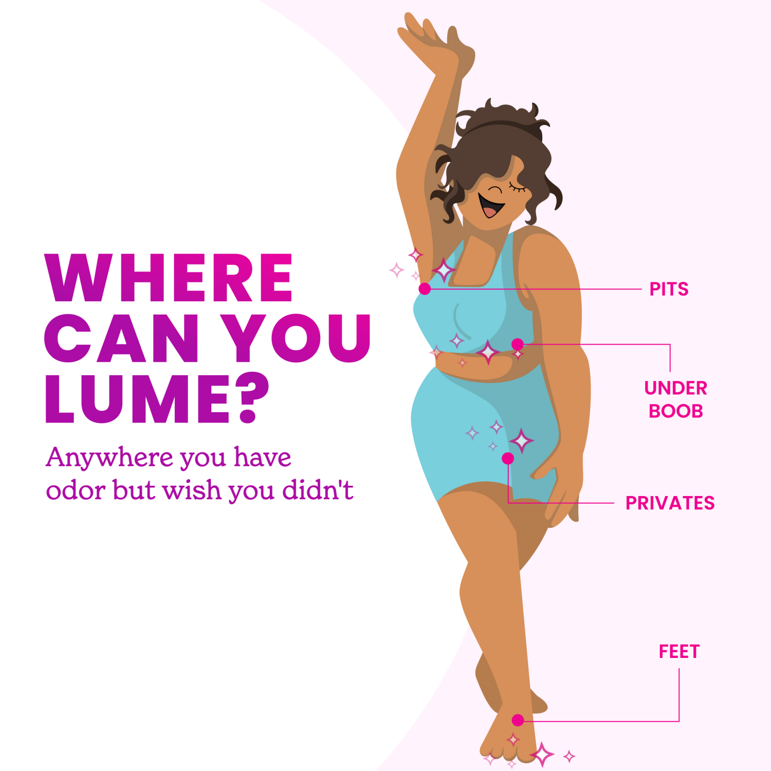 slide 7 of 8, Lume Whole Body Womens Deodorant - Mini Invisible Spray - Aluminum Free - Soft Powder Scent - Trial Size - 1.0 oz, 1 oz