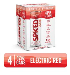 Spikedade Electric Red 4pk Can 12oz