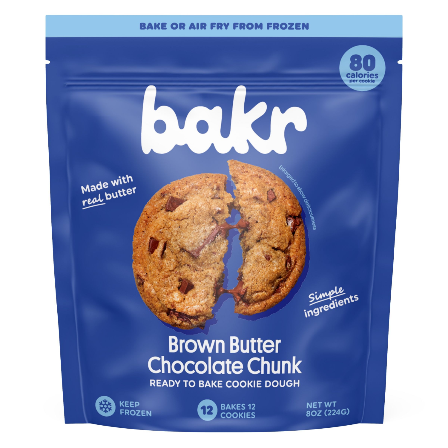 slide 1 of 4, Bakr Ready To Bake Cookie Dough, Brown Butter Choc Chunk, 12 oz., 12 oz