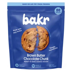 Bakr Ready To Bake Cookie Dough, Brown Butter Choc Chunk, 12 oz.