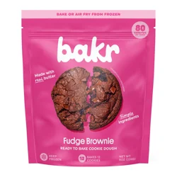 Bakr Ready To Bake Cookie Dough, Double Fudge Brownie, 12 oz