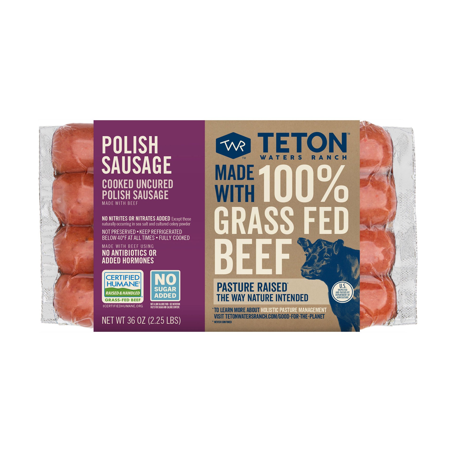 slide 1 of 1, Teton Waters Ranch Polish Sausage, 3 oz, 12 count, 