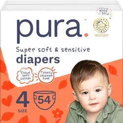 Pura Super Soft & Sensitive Diapers - Size 4