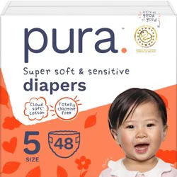 Pura Super Soft & Sensitive Diapers - Size 5