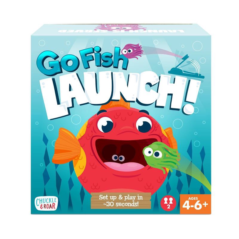 slide 1 of 1, Chuckle & Roar Go Fish Launch Game, 1 ct