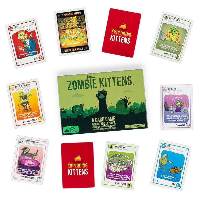 slide 2 of 7, Zombie Kittens Game by Exploding Kittens, 1 ct