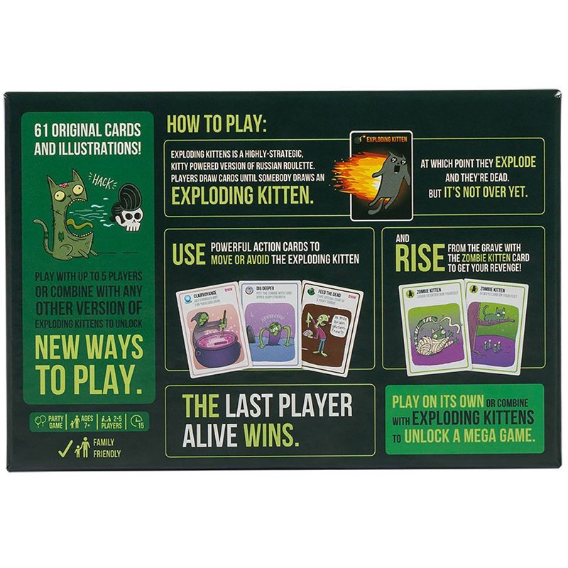 slide 3 of 7, Zombie Kittens Game by Exploding Kittens, 1 ct