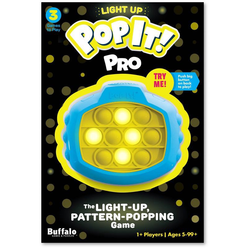 slide 1 of 8, Buffalo Games Pop It! Pro Light-Up Fidget Toy, 1 ct