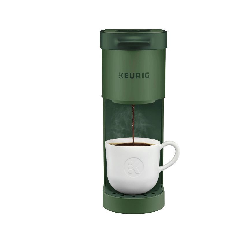 slide 2 of 9, Keurig K-Mini Single-Serve K-Cup Pod Coffee Maker - Evergreen: Compact Electric Brewer, 6-12 oz Capacity, Plastic, Green, 6 ct; 12 oz