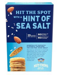 slide 4 of 5, Blue Diamond Nut-Thins Hint of Sea Salt Rice Cracker Snacks with Almonds Family Size 7.7 oz, 7.7 oz