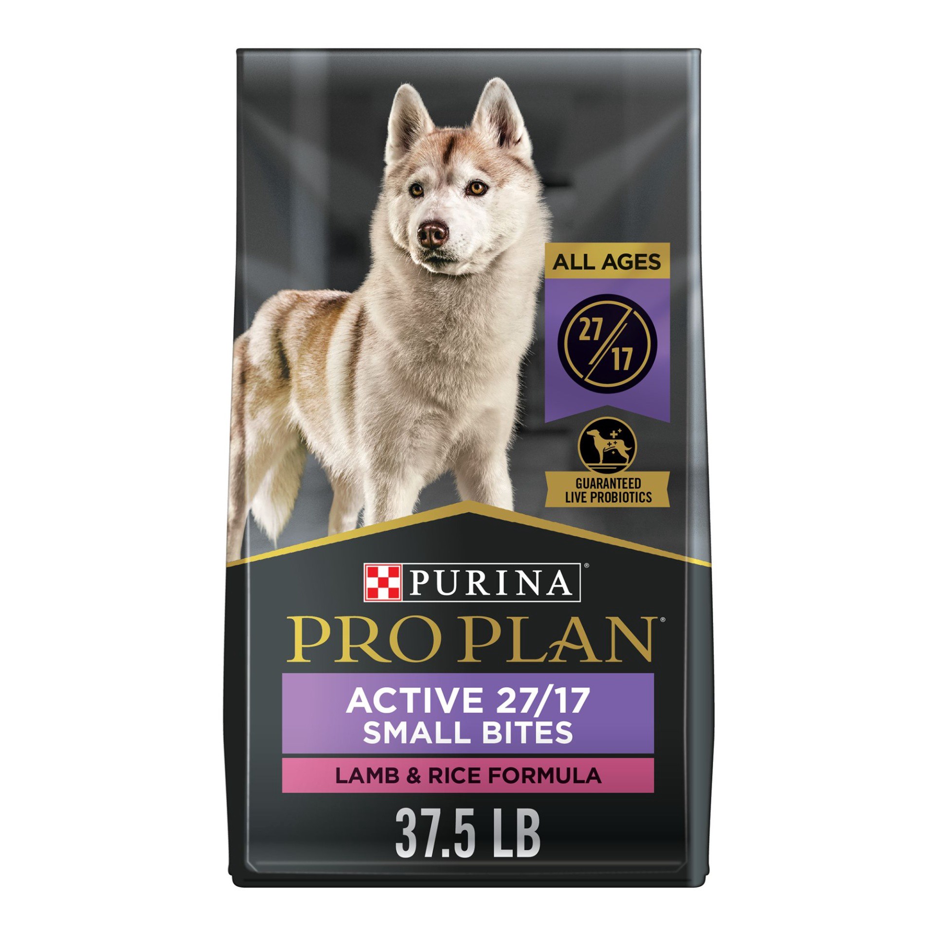 slide 1 of 1, Purina Pro Plan High Protein Dog Food, Small Bites, SPORT 27/17 Lamb and Rice Formula, 37.50 lb