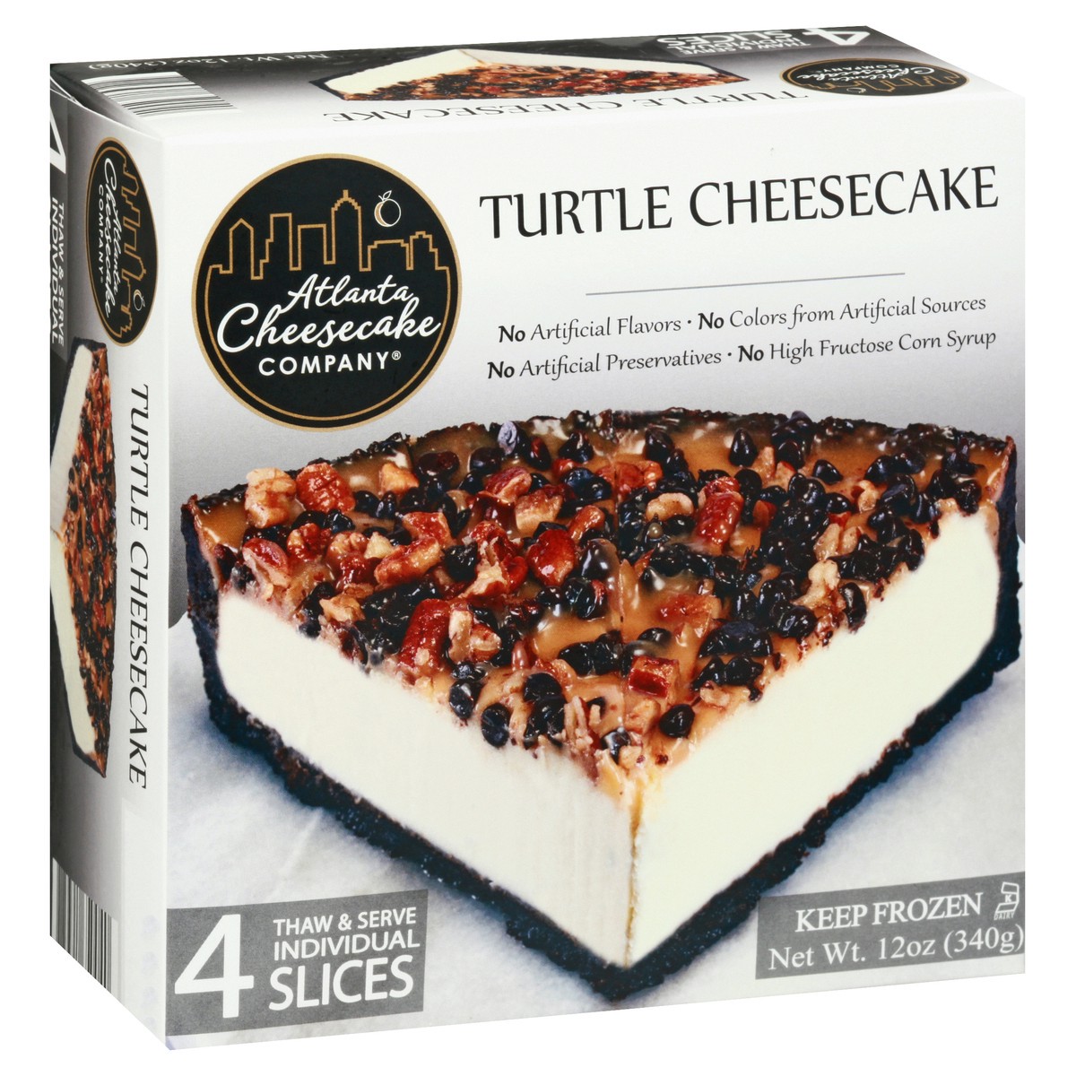 slide 2 of 12, Atlanta Cheesecake Company Turtle Cheesecake 4 ea, 12 oz