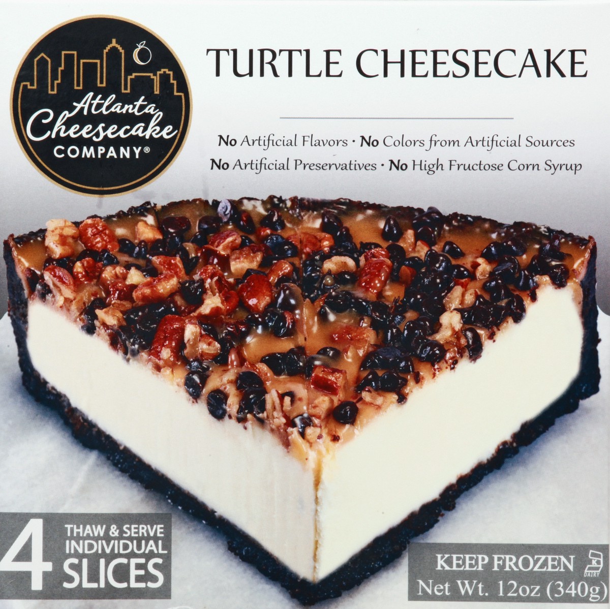 slide 10 of 12, Atlanta Cheesecake Company Turtle Cheesecake 4 ea, 12 oz