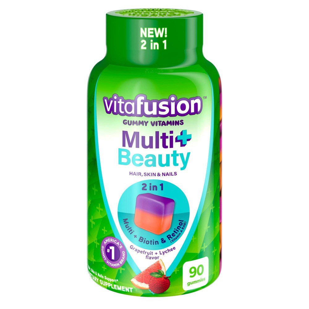 slide 4 of 7, Vitafusion Multi + Beauty Gummies - 90ct, 90 ct