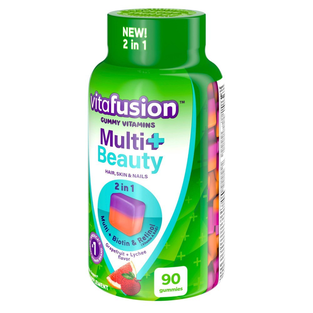 slide 3 of 7, Vitafusion Multi + Beauty Gummies - 90ct, 90 ct