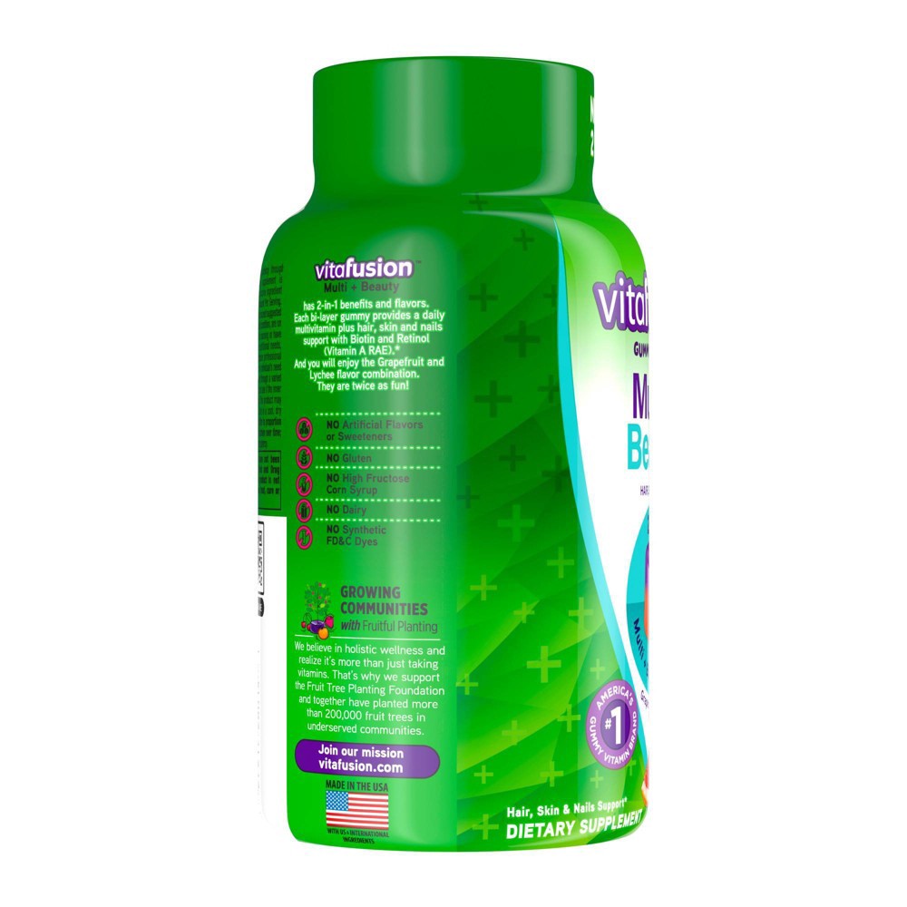 slide 5 of 7, Vitafusion Multi + Beauty Gummies - 90ct, 90 ct