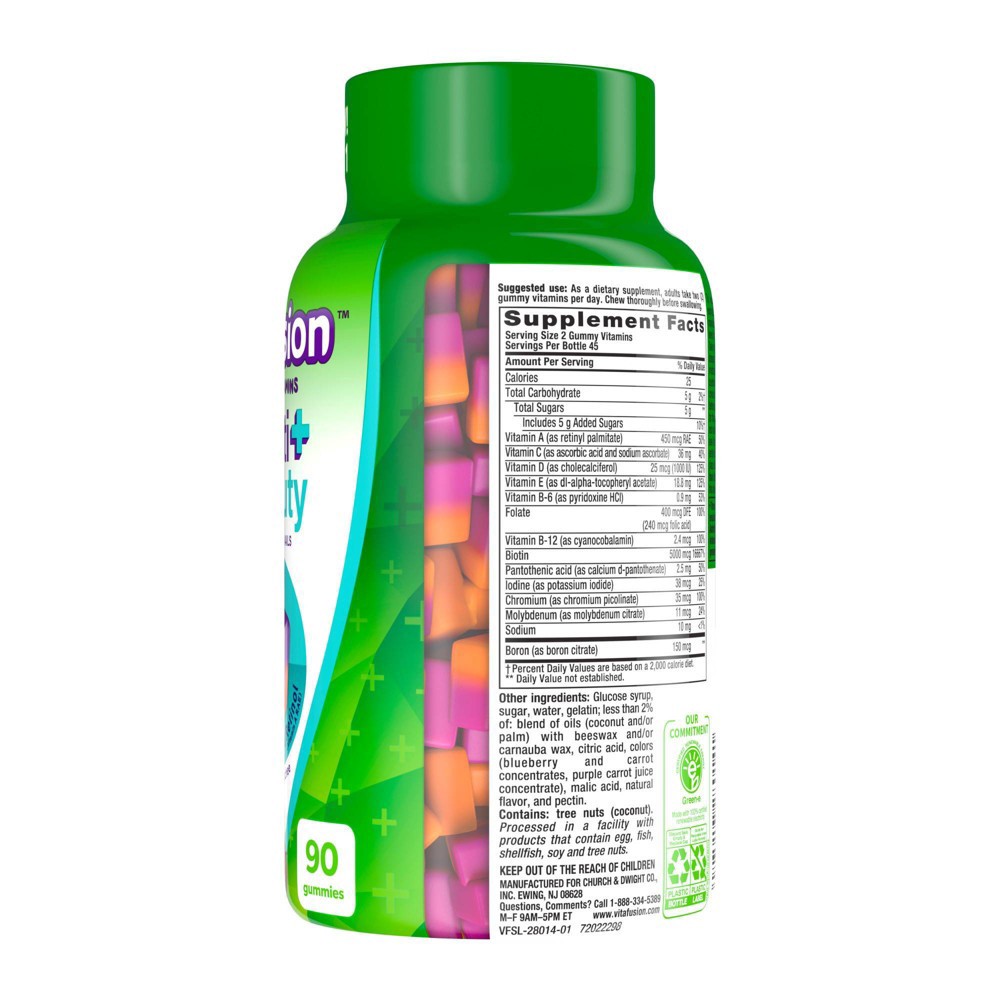 slide 6 of 7, Vitafusion Multi + Beauty Gummies - 90ct, 90 ct