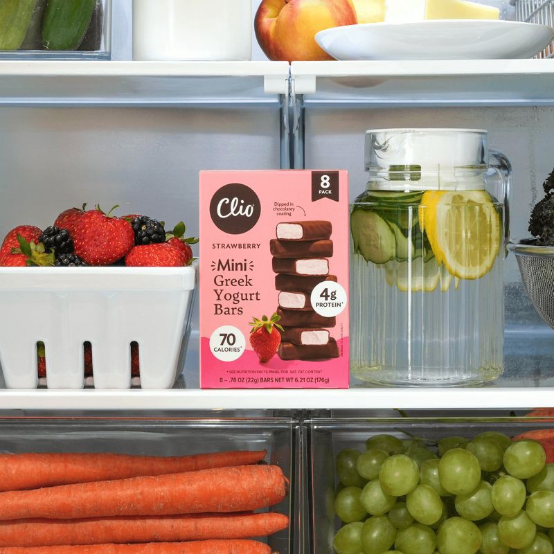 slide 8 of 10, Clio Snacks Strawberry Greek Yogurt Mini-Bars - 6.2oz/8ct, 6.2 oz, 8 ct