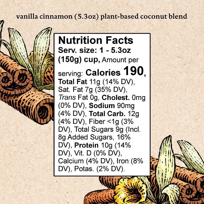 slide 5 of 10, Siggi's Vanilla Cinnamon Plant-Based Coconut Blend Yogurt Alternative - 5.3oz, 5.3 oz
