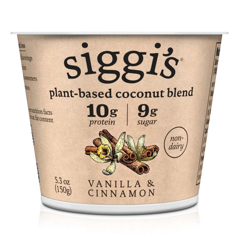 slide 6 of 10, Siggi's Vanilla Cinnamon Plant-Based Coconut Blend Yogurt Alternative - 5.3oz, 5.3 oz