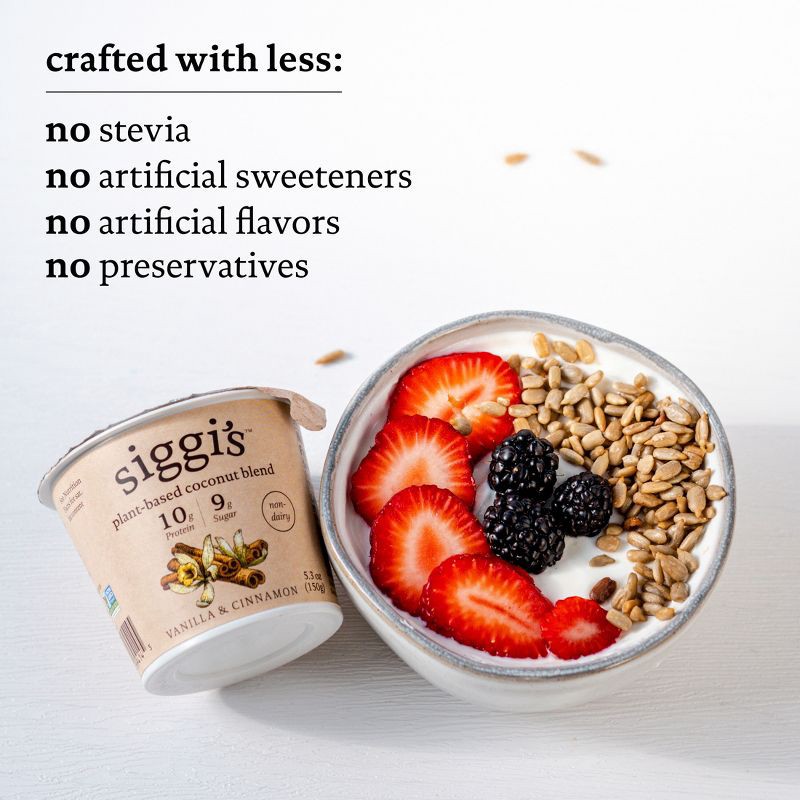 slide 2 of 10, Siggi's Mixed Berries Plant-Based Coconut Blend Yogurt Alternative - 5.3oz, 5.3 oz