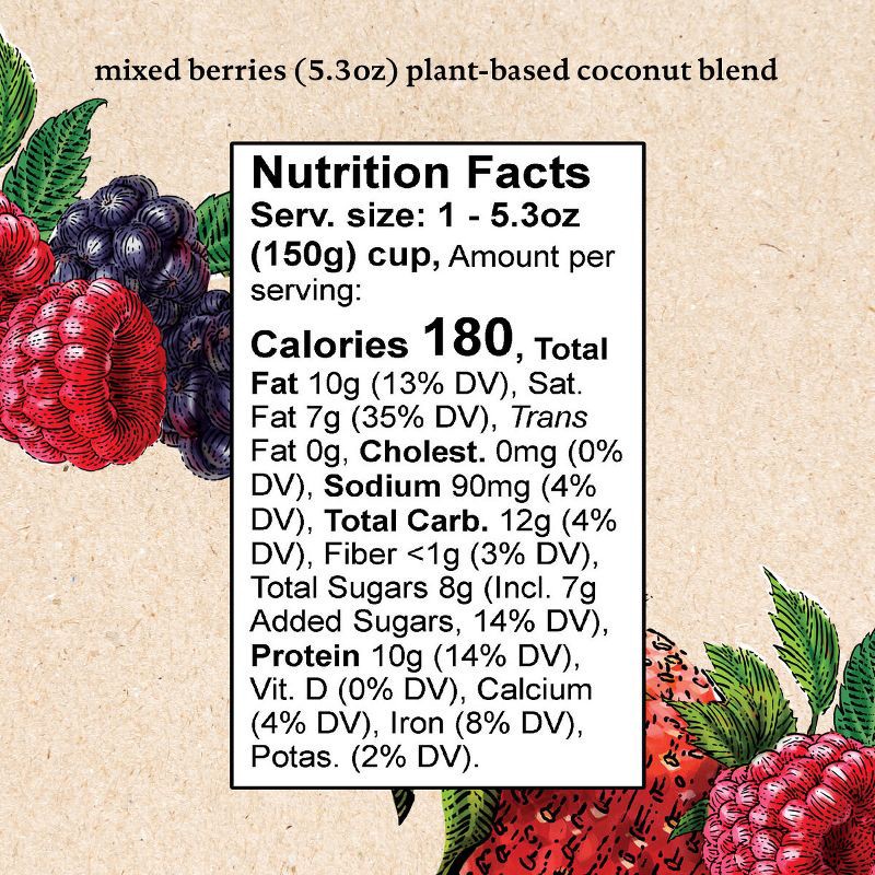 slide 5 of 10, Siggi's Mixed Berries Plant-Based Coconut Blend Yogurt Alternative - 5.3oz, 5.3 oz