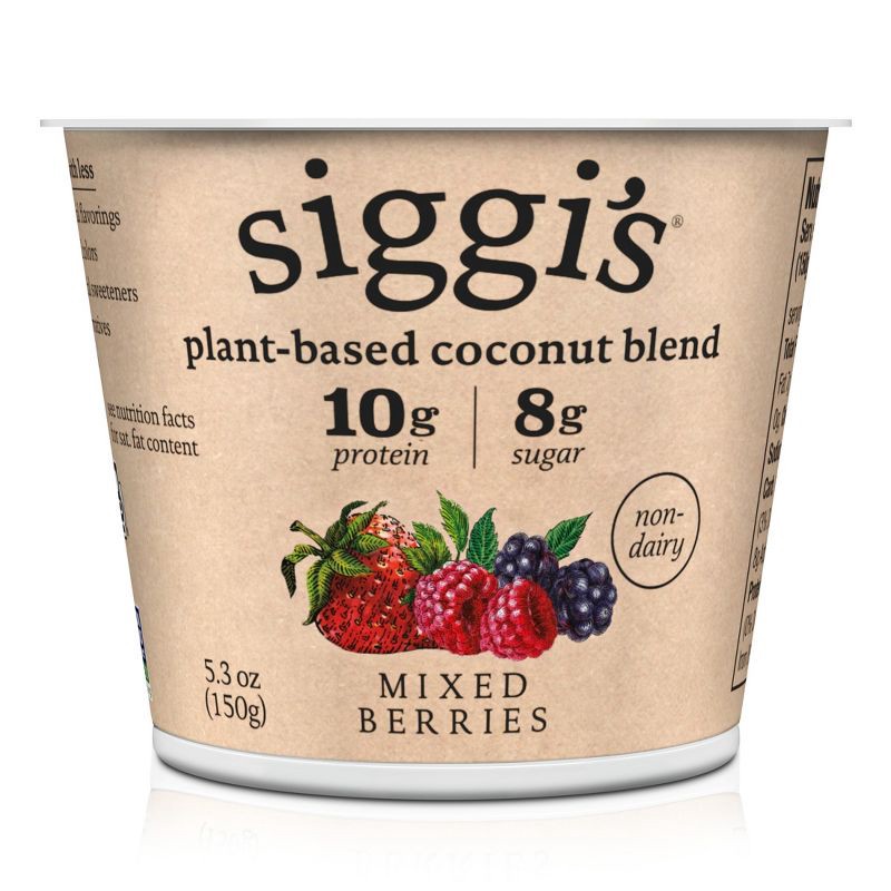 slide 6 of 10, Siggi's Mixed Berries Plant-Based Coconut Blend Yogurt Alternative - 5.3oz, 5.3 oz