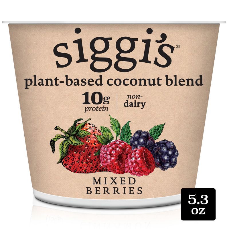 slide 1 of 10, Siggi's Mixed Berries Plant-Based Coconut Blend Yogurt Alternative - 5.3oz, 5.3 oz