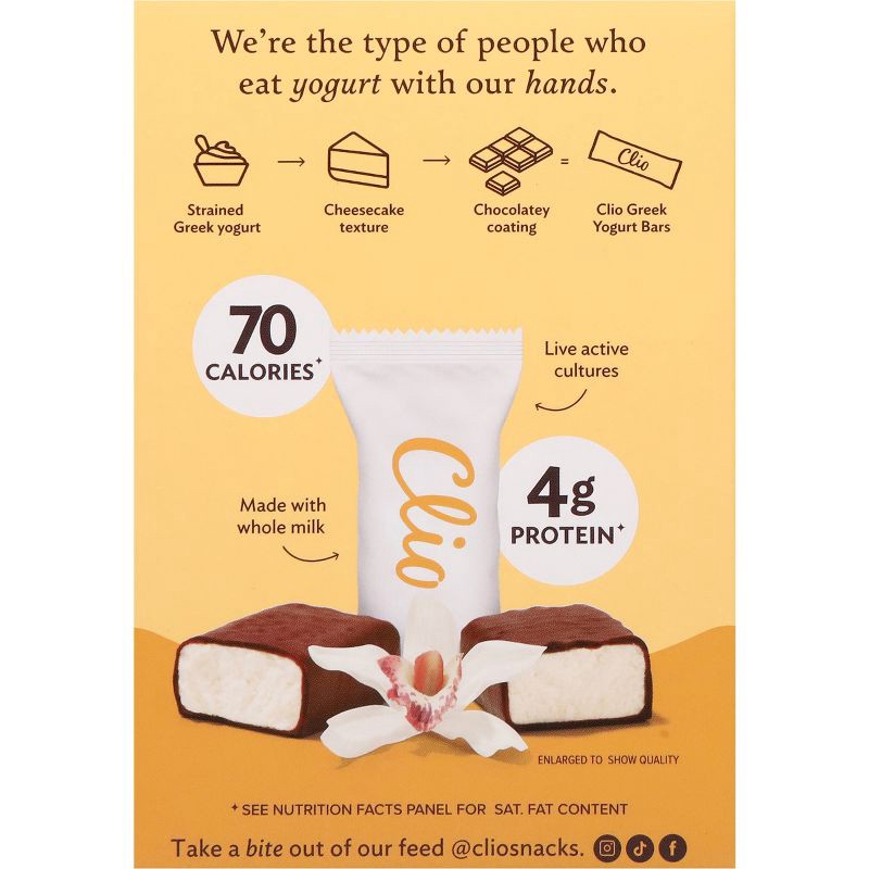slide 5 of 10, Clio Snacks Vanilla Greek Yogurt Mini-Bars - 6.2oz/8ct, 6.2 oz, 8 ct
