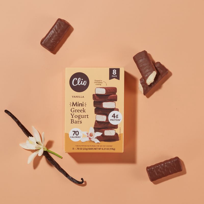 slide 6 of 10, Clio Snacks Vanilla Greek Yogurt Mini-Bars - 6.2oz/8ct, 6.2 oz, 8 ct