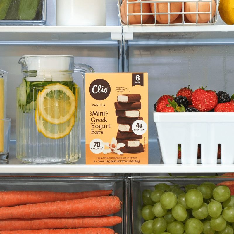 slide 8 of 10, Clio Snacks Vanilla Greek Yogurt Mini-Bars - 6.2oz/8ct, 6.2 oz, 8 ct