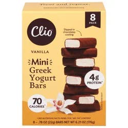 Clio Snacks Vanilla Greek Yogurt Mini-Bars - 6.2oz/8ct