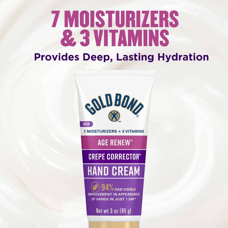 slide 5 of 7, Gold Bond Age Renew Crepe Corrector Hand Cream - 3oz, 3 oz