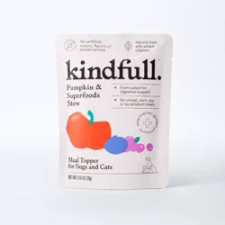 Pumpkin and Superfood Flavor Puree Pouch Dog Treat - 2.47oz - Kindfull™
