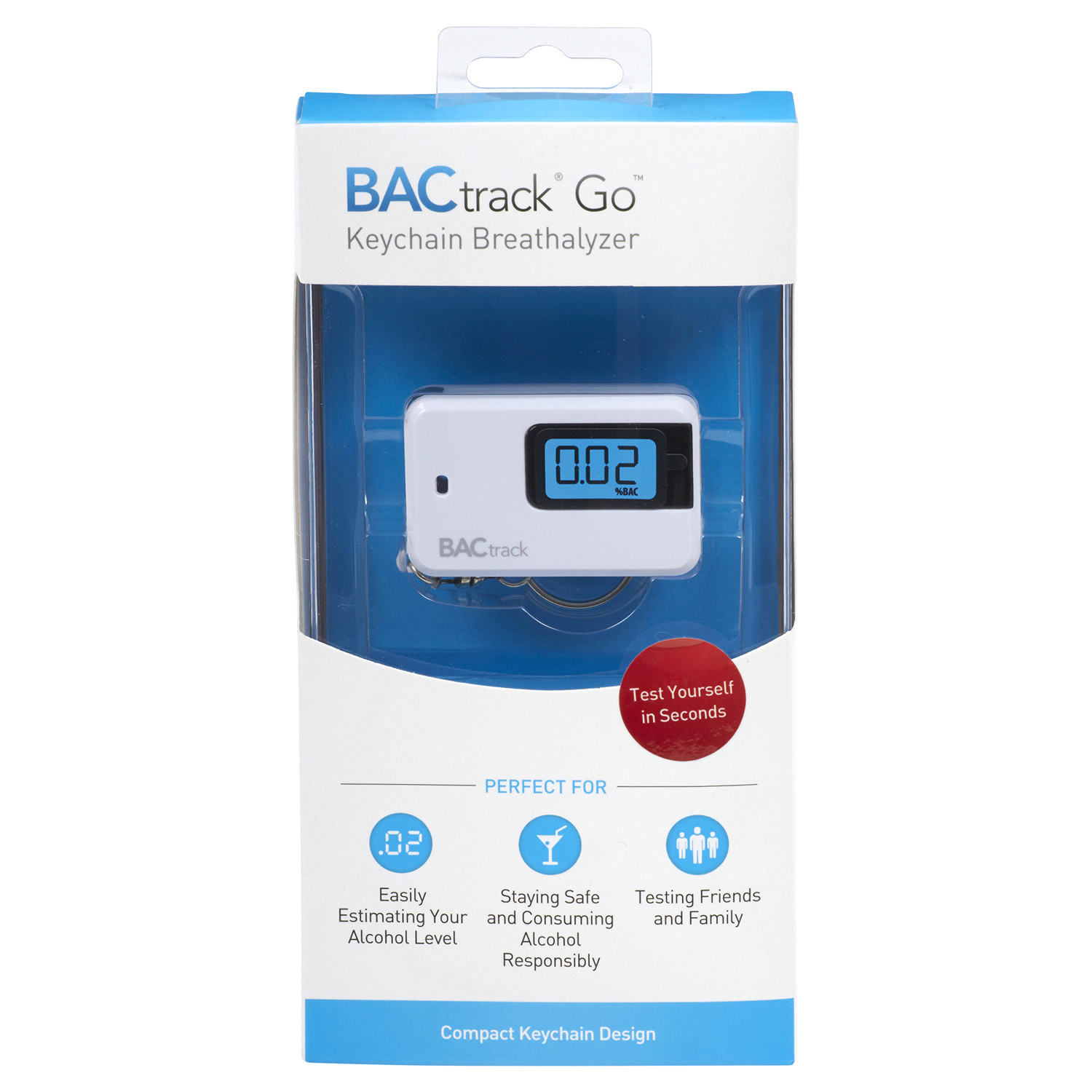 slide 1 of 4, BACtrack Go Keychain Breathalyzer, 1 ct