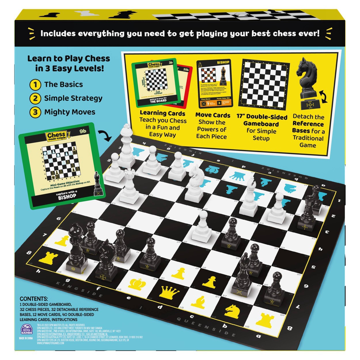 Spin Master Games Chess Made Simple Basic Moves To Checkmate In 3 Levels  NEW