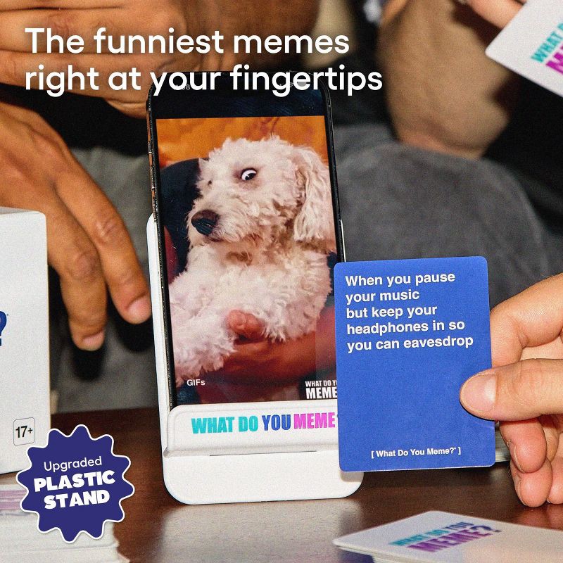 slide 3 of 6, What Do You Meme? GIF Edition: Party Card Game for Problem Solving, 3+ Players, Includes Cards & Instructions, 1 ct