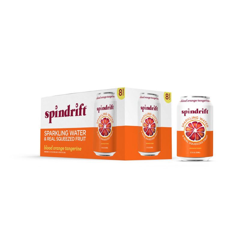 slide 6 of 8, Spindrift Blood Orange Tangerine Sparkling Water - 8pk/12 fl oz Cans, 8 ct; 12 fl oz