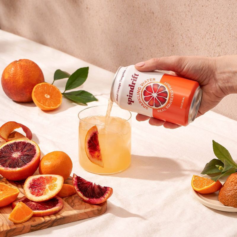 slide 6 of 6, Spindrift Blood Orange Tangerine Sparkling Water - 8pk/12 fl oz Cans, 8 ct; 12 fl oz
